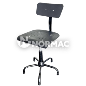 CADEIRA PLASTICA C/AMORT. GAS - PRETA