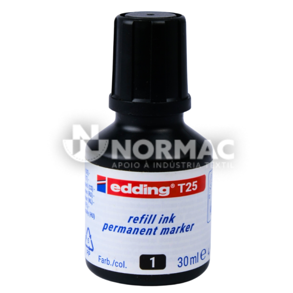 TINTA EDDING T25 PRETO 30ml