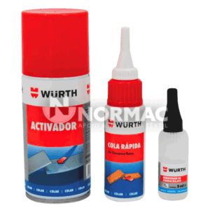 COLA CIANOACRILATO WURTH COM ATIVADOR E LIMPEZA
