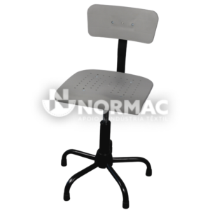 CADEIRA PLASTICA C/AMORT. GAS - CINZA
